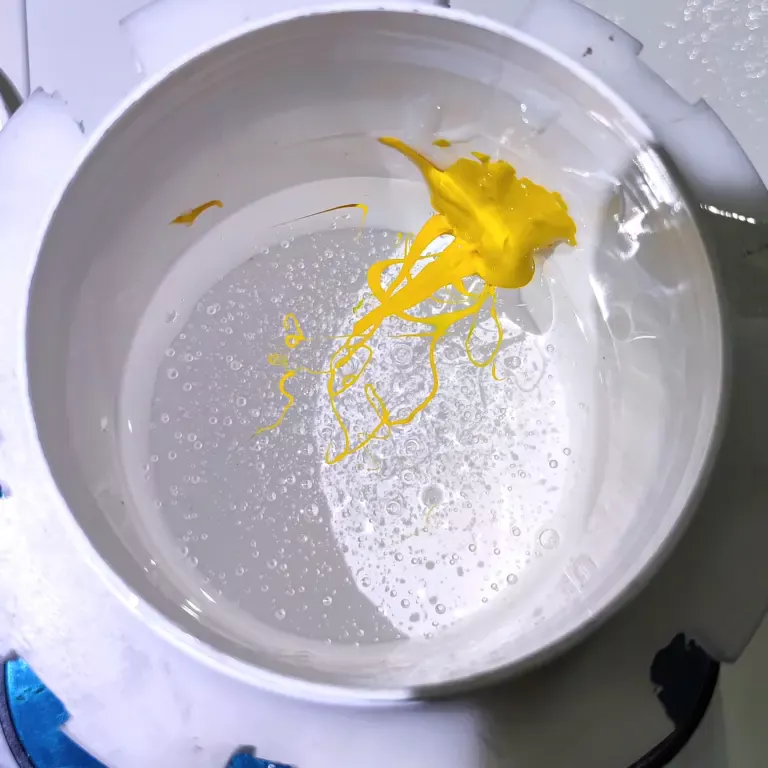 Mixing and degassing silicone rubber and pigment by Planetary Vacuum defoaming mixer